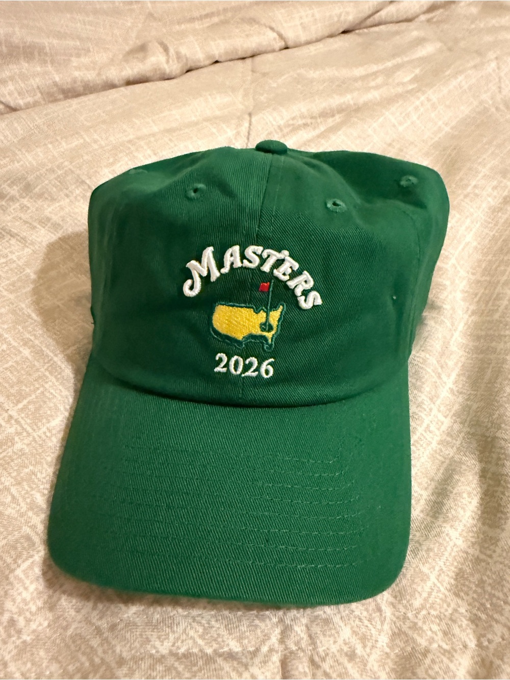 Masters Green Cap with Yellow Logo Tag